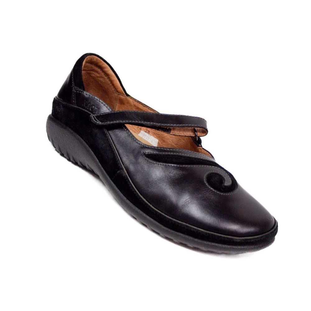 NAOT Matai Black Mary Jane Flat Comfort Shoes Size 38 US 7